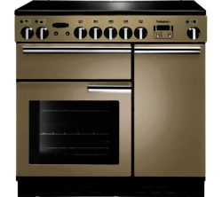 RANGEMASTER  Professional 90 Electric Ceramic Range Cooker - Cream & Chrome